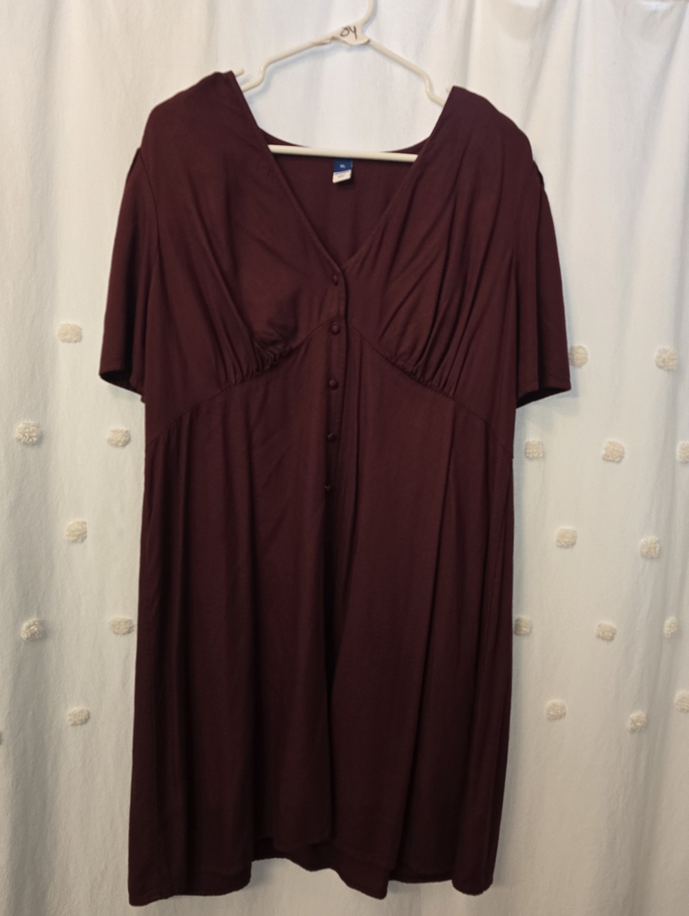 Old Navy Womens Button-Front Burgandy Dress Size Xl